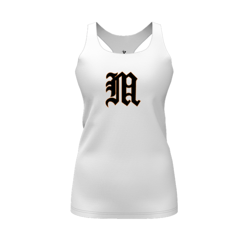 [FT0TRBWH-FYS-LOGO1] Decker Racerback Tank Top (Female Youth S, White, Logo 1)