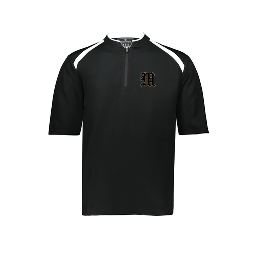 [229581-AS-BLK-LOGO1] Men's Dugout Short Sleeve Pullover (Adult S, Black)