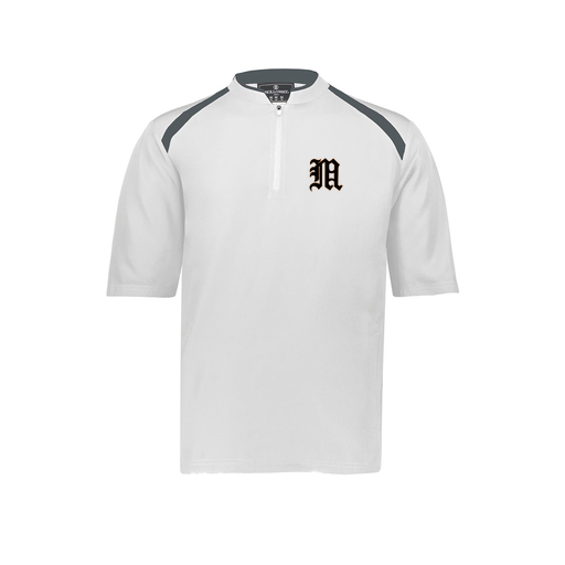 [229581-AS-WHT-LOGO1] Men's Dugout Short Sleeve Pullover (Adult S, White)