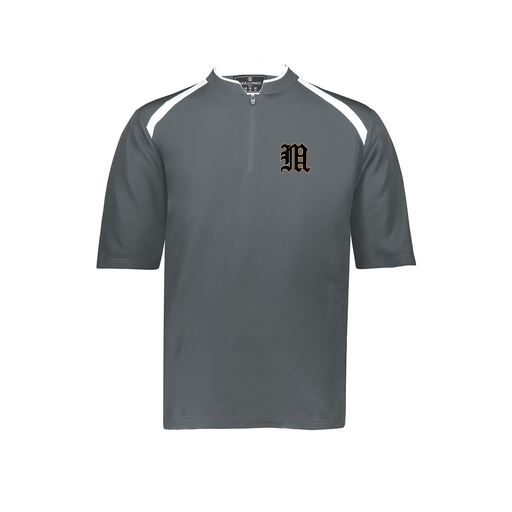 [229581-AS-GRY-LOGO1] Men's Dugout Short Sleeve Pullover (Adult S, Gray)