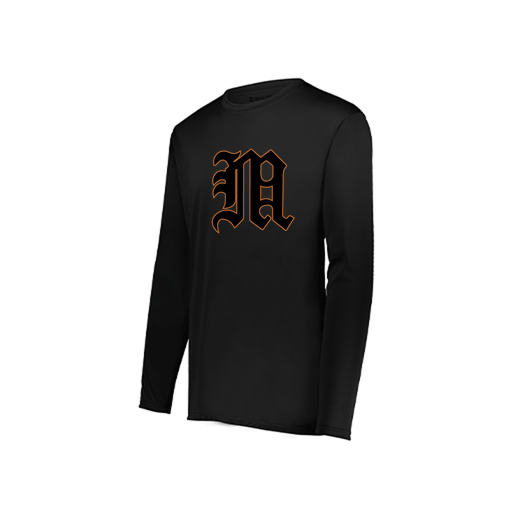 [222822.080.XS-LOGO1] Men's LS Smooth Sport Shirt (Adult XS, Black)