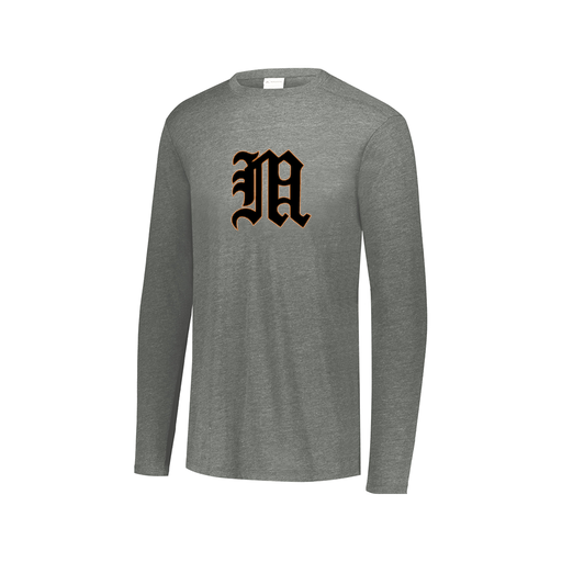 [FTLCUBGY-AXS-LOGO1] Decker Men's Tri-Blend T-Shirt - Long Sleeve (Adult XS, Gray)