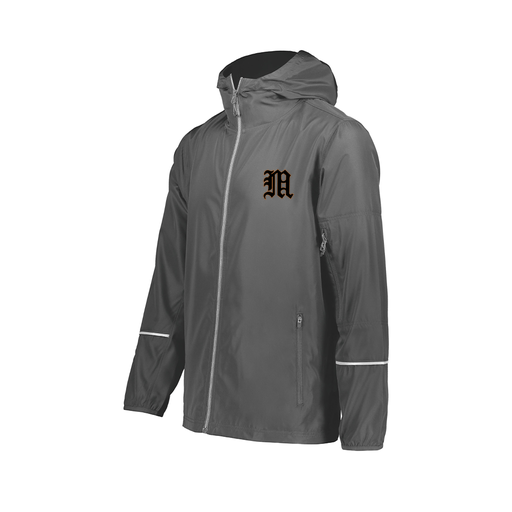 [229582-GRY-AXS-LOGO1] Men's Packable Full Zip Jacket (Adult XS, Gray)