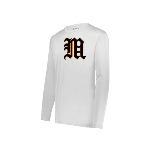 [222823.005.S-LOGO1] Youth LS Smooth Sport Shirt (Youth S, White)