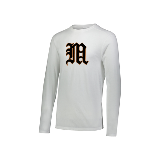 [FTLCUBWH-YS-LOGO1] Decker Youth Tri-Blend T-Shirt - Long Sleeve (Youth S, White)