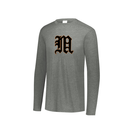 [FTLCUBGY-YS-LOGO1] Decker Youth Tri-Blend T-Shirt - Long Sleeve (Youth S, Gray)