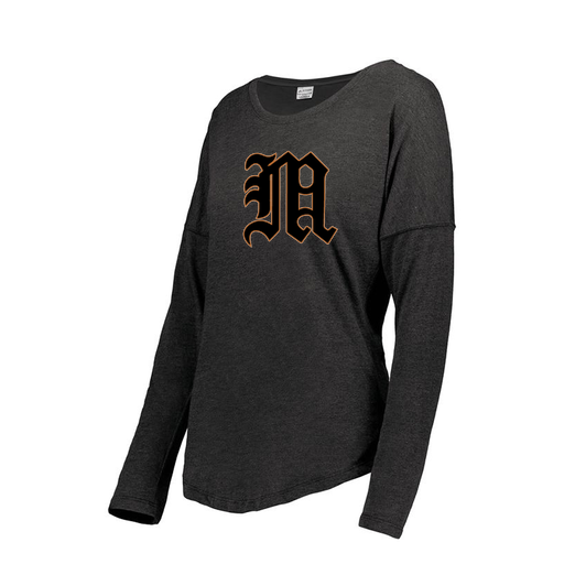 [FTLCUBBK-FAS-LOGO1] Decker Women's Tri-Blend T-Shirt - Long Sleeve (Female Adult S, Black)