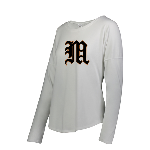 [FTLCUBWH-FAS-LOGO1] Decker Women's Tri-Blend T-Shirt - Long Sleeve (Female Adult S, White)