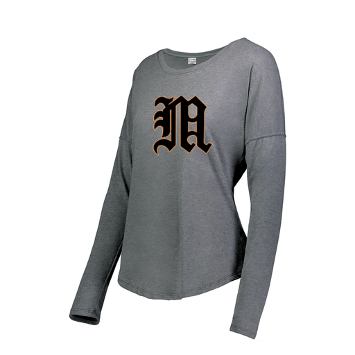 [FTLCUBGY-FAS-LOGO1] Decker Women's Tri-Blend T-Shirt - Long Sleeve (Female Adult S, Gray)