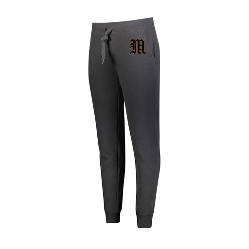 [229748.080.XS-LOGO1] Ladies 60/40 Fleece Jogger (Female Adult XS, Black)