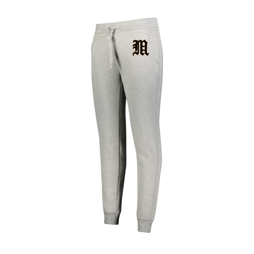 [229748.017.XS-LOGO1] Ladies 60/40 Fleece Jogger (Female Adult XS, Silver)